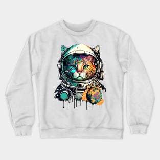 Cat space traveller Crewneck Sweatshirt